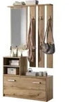 Selsey Yesfir - Garderobenset Mit Schuhschrank, Spiegel, 6 Kleiderhaken Und 2...