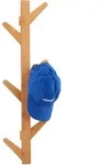 Relaxdays - Wandgarderobe Aus Bambus, 6 Haken, Garderobe, Kleiderhaken F&uuml;r Bad Und
