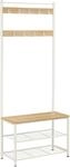 Vasagle Portemanteau, Vestiaire D'Entr&eacute;e Avec Banc Et &Eacute;tag&egrave;res &Agrave; Chaussures, 32 X