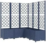 Pflanzk&uuml;bel Mit Rankgitter Dunkelgrau 120x120x136 Cm Pp - Vidaxl