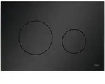 Tece - Loop Wc-bet&auml;tigungsplatte Kunststoff F&uuml;r Zweimengentechnik, Schwarz Matt