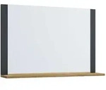 Vcb10 Maxi Spiegelschrank Bad , Badespiegel Mit 1 Regal Honig-eiche Dekor.