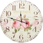 Vintage Wanduhr Blumen 60 Cm Vidaxl
