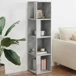Vidaxl Corner Cabinet Concrete Grey 33x33x132 Cm Engineered Wood