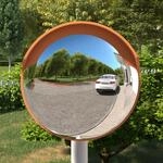 Verkehrsspiegel Konvex Outdoor Orange &Oslash;30 Cm Polycarbonat Vidaxl