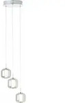 Rafa Led Pendelleuchte 3flg Rondell Chrom/rauchglas