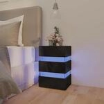 Led-nachttisch Hochglanz-schwarz 45x35x67 Cm Holzwerkstoff - Vidaxl