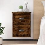 Vidaxl Wall-mounted Bedside Cabinet Smoked Oak 41,5x36x53cm