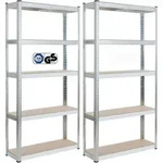 2er Set Schwerlastregal 875 Kg Kellerregal Lagerregal Steckregal 180 X 90 X 40 Cm