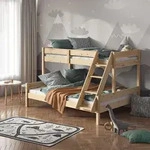 Etagenbett Everest, Naturholz, 140x200 / 90x200 Cm, Vitalispa