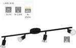Eglo 4er Led Spot Buzz Schwarz 68,5 X 6,5 Cm Gu10 Deckenlampen & Kronleuchter