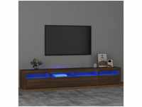 TV-Schrank mit LED-Leuchten Braun Eichen-Optik 240x35x40 cm vidaXL99932