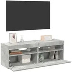 Vidaxl - Tv-schr&auml;nke Led-leuchten 2 Stk. Betongrau 60x35x40 Cm
