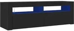 Vidaxl - Tv-schrank Mit Led-leuchten Schwarz 120x35x40 Cm