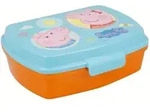 Brotbox - Peppa Pig - Lunchbox - Orange - T&uuml;rkis - 16x11x6 Cm