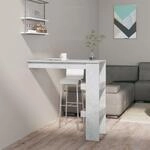 Wand-bartisch Betongrau 102x45x103,5 Cm Holzwerkstoff Vidaxl