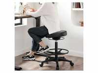 Bürohocker, ergonomischer Arbeitshocker, Sitzhocker, 360° Drehstuhl,