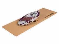 Boarderking - Indoorboard Allrounder Balance Board + Matte + Rolle Holz / Kork -