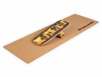 Indoorboard Classic Balance Board + Matte + Rolle Holz / Kork - Palm Trees -