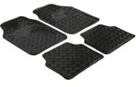 Auto-gummimatten Metallic Riffelblech-look Schwarz