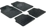 Universal Fu&szlig;matten Gummi Metallic Riffelblechlook Komplett-set Carbon Fu&szlig;mattenset