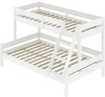 Etagenbett Everest, Wei&szlig;, 140x200 / 90x200 Cm Vitalispa