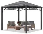 Gartenpavillon 3x3 M Stahldach Hardtop Ohne Seitenteile, Pfosten 9x9 Cm
