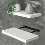 Wandregal Freischwebend Inkl. Halterung Mdf 15kg Tragkraft 3,8cm St&auml;rke Wand Flur