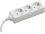 Meister - Steckdosenleiste 3-fach - 5 M Kabel - Wei&szlig; - Kunststoffleitung - Ip20