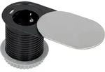 Einbausteckdosenleiste 1-fach 1,5m Mit Usb, H05vv-f3 G1,5 Mm, Stahl Steckdosenleisten