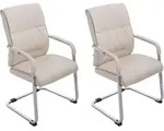 2er Set Freischwinger Xxl Anubis Kunstleder Creme