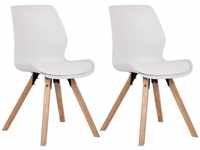 CLP - 2er Set Stuhl Luna weiß Kunststoff