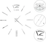 3d-wanduhr Modernes Design 100 Cm Xxl Silbern Vidaxl