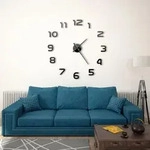 3d-wanduhr Modernes Design 100 Cm Xxl Schwarz Vidaxl