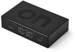 Lexon Flip Premium Radiowecker Schwarz Minimalistisches Design