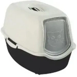 Rotho Bailey Cat Box De Sandmit Deckel Schwarz, Wei&szlig;