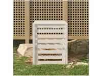 Komposter Weiß 63,5x63,5x77,5 cm Massivholz Kiefer vidaXL762514