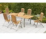 Keros Set 13tlg 6 Sessel Tisch 180(240)x100cm Auflagen