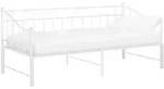 Ausziehsofa Bettgestell Wei&szlig; Metall 90x200 Cm Vidaxl