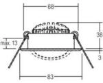 Brumberg Led-einbaustrahler 3000k Edelstahl Matt Schaltbar