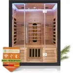 Infrarotkabine Helsinki 150 Dual Technologie, Led - Infrarotsauna 150x150 Cm - 1
