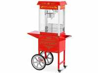 Royal Catering - Popcornmaschine mit Wagen Retro-Design 150 / 180 °c rot