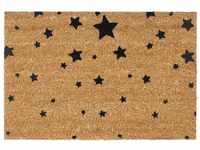Relaxdays - Fußmatte Kokos Motiv sterne 40 x 60 Kokosmatte mit rutschfester pvc