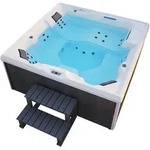 Outdoor Whirlpool Mit Treppe Und Thermoabdeckung Stream Big - 207 X 207 Cm F&uuml;r 5