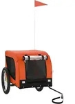 Fahrradanh&auml;nger Hunde Orange Und Schwarz Oxford-gewebe & Eisen - Vidaxl