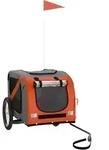 Fahrradanh&auml;nger Hunde Orange Und Schwarz Oxford-gewebe & Eisen - Vidaxl