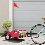 Fahrradanh&auml;nger Rot Oxford-gewebe Und Eisen Vidaxl