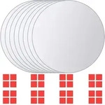 8-tlg. Spiegelfliesen-set Rund Glas Vidaxl