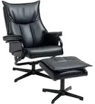 Homcom Relaxsessel Mit Hocker, Drehbarer Ruhesessel, Tv-sessel Mit Liegefunktion,