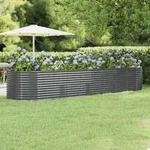 Vidaxl Hochbeet Pulverbeschichteter Stahl 396x100x68 Cm Anthrazit
